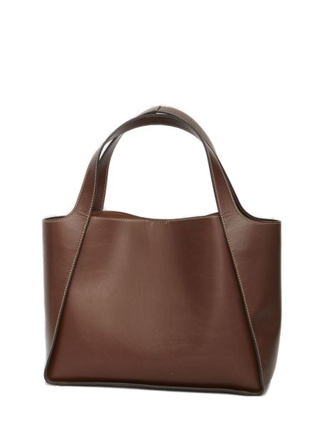 STELLA MCCARTNEY Perforated Tote Handbag for Women - Brown FW23