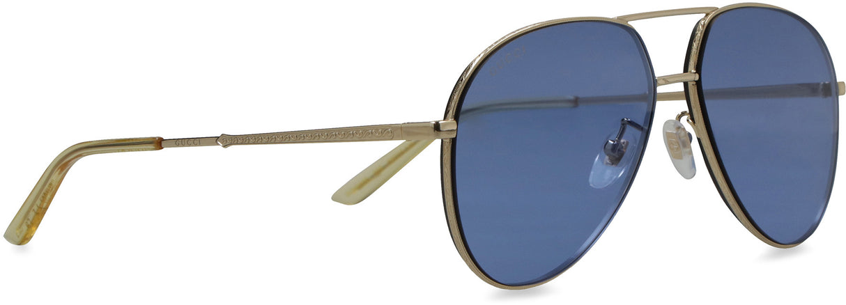 GUCCI Blue Aviator Sunglasses for Women - Trendy and Versatile