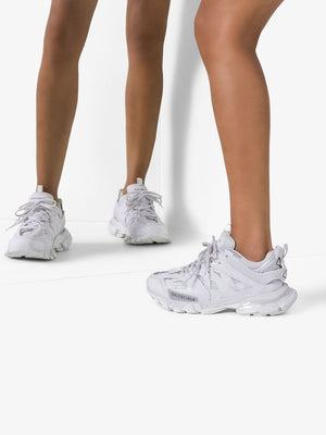 BALENCIAGA White Reflective Track Sneaker for Women