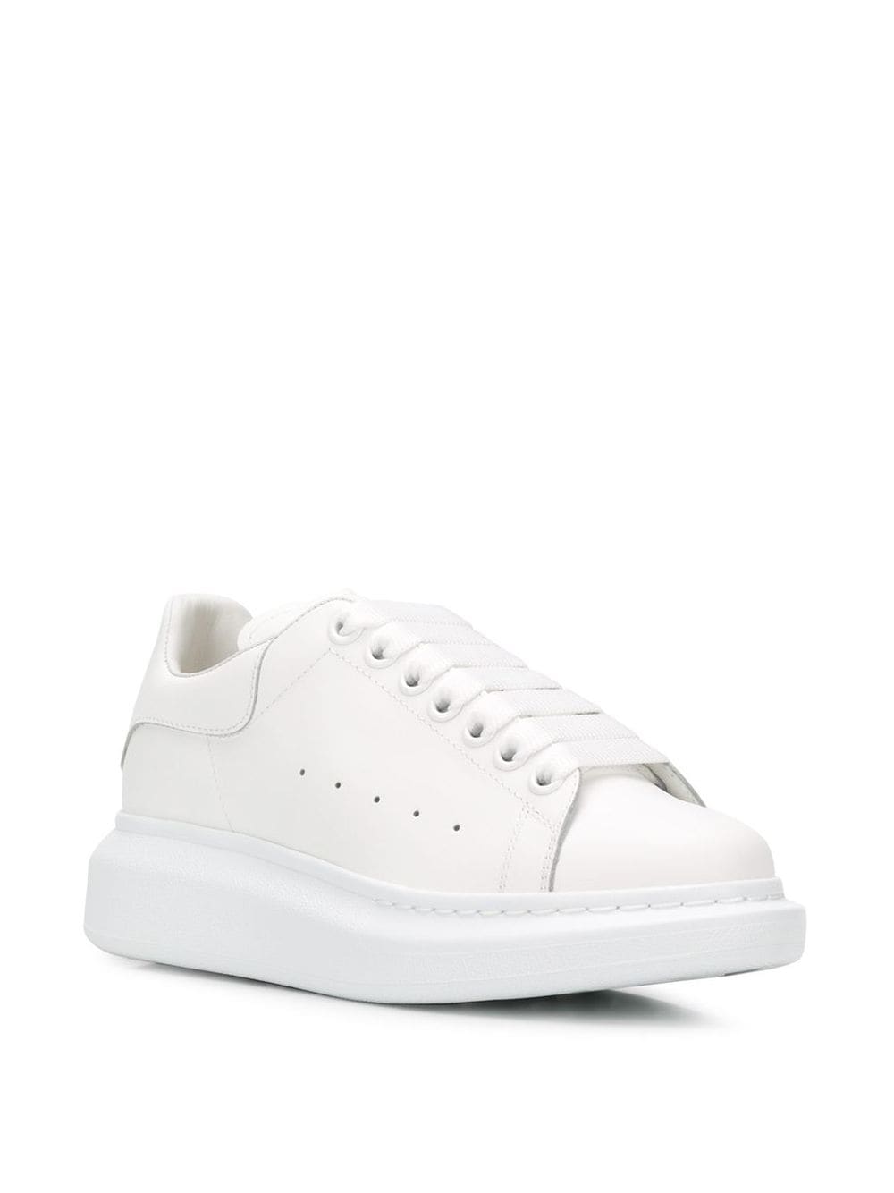 ALEXANDER MCQUEEN White Oversized Leather Low-Top Sneakers for Women
