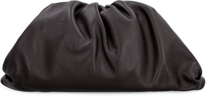 Brown Leather Clutch for Women by Bottega Veneta