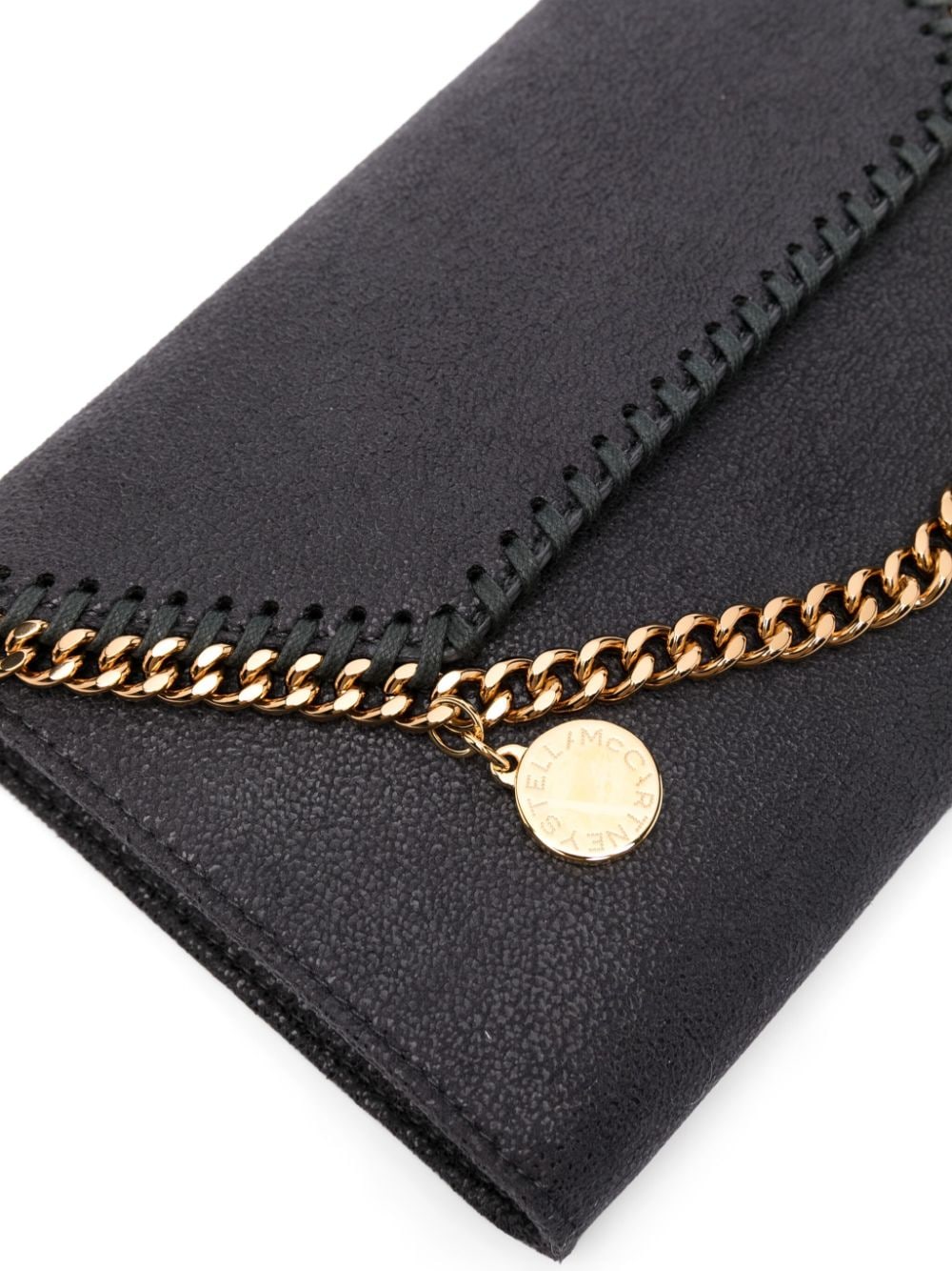 STELLA MCCARTNEY Charcoal Grey Chain-Link Trim Handbag for Women