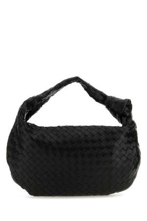 BOTTEGA VENETA Black Nappa Leather Jodie Small Tote Shoulder Bag for Women