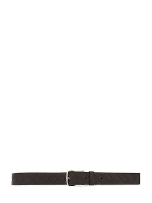 BOTTEGA VENETA Intrecciato Brown Calfskin Belt for Men - Adjustable, 3.5cm - EU Size