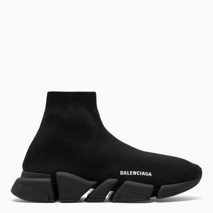 BALENCIAGA Black 3D Knit Speed Sneakers for Men