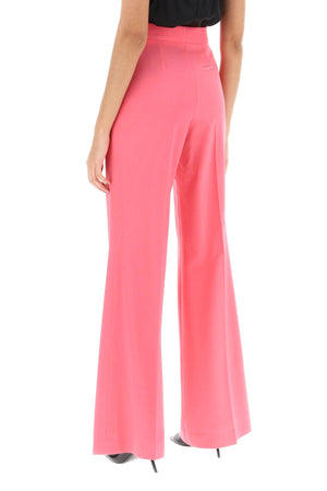 STELLA MCCARTNEY Watermelon Pink Wool Palazzo Trousers for Women - SS24 Collection