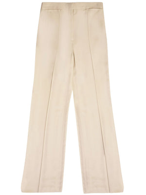 STELLA MCCARTNEY Iconic Beige Flare Pants for Women in Sand-Colored Viscose - SS24 Collection