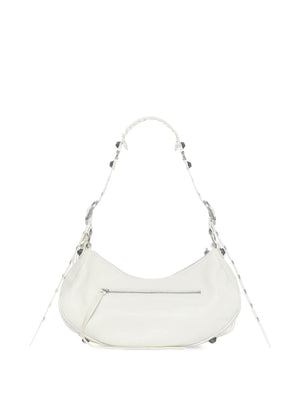 BALENCIAGA Le Cagole S Crossbody Handbag in White Lambskin for Women