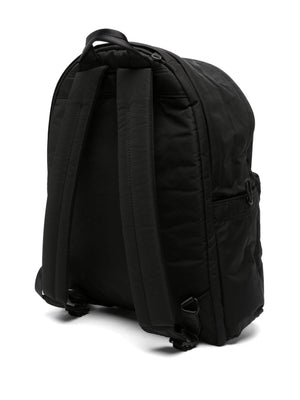 时尚黑色衬垫双肩背包 - SS24系列