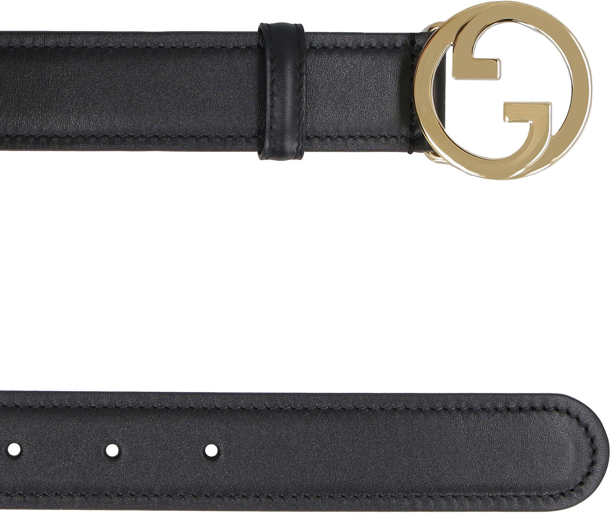 GUCCI Luxurious Black Leather Belt for Women - Versatile and Chic Accessory for Any Season