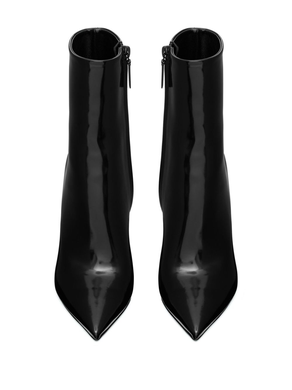 SAINT LAURENT Stunning Black Leather Ankle Boots for Women - High Sculpted Heel