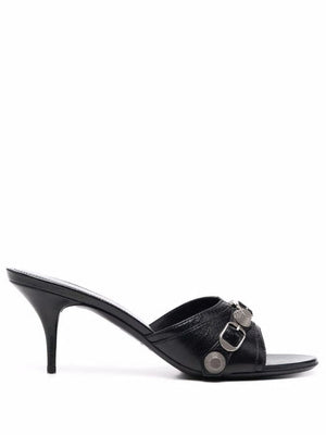 BALENCIAGA Black Leather Sandals for Women - SS23 Collection