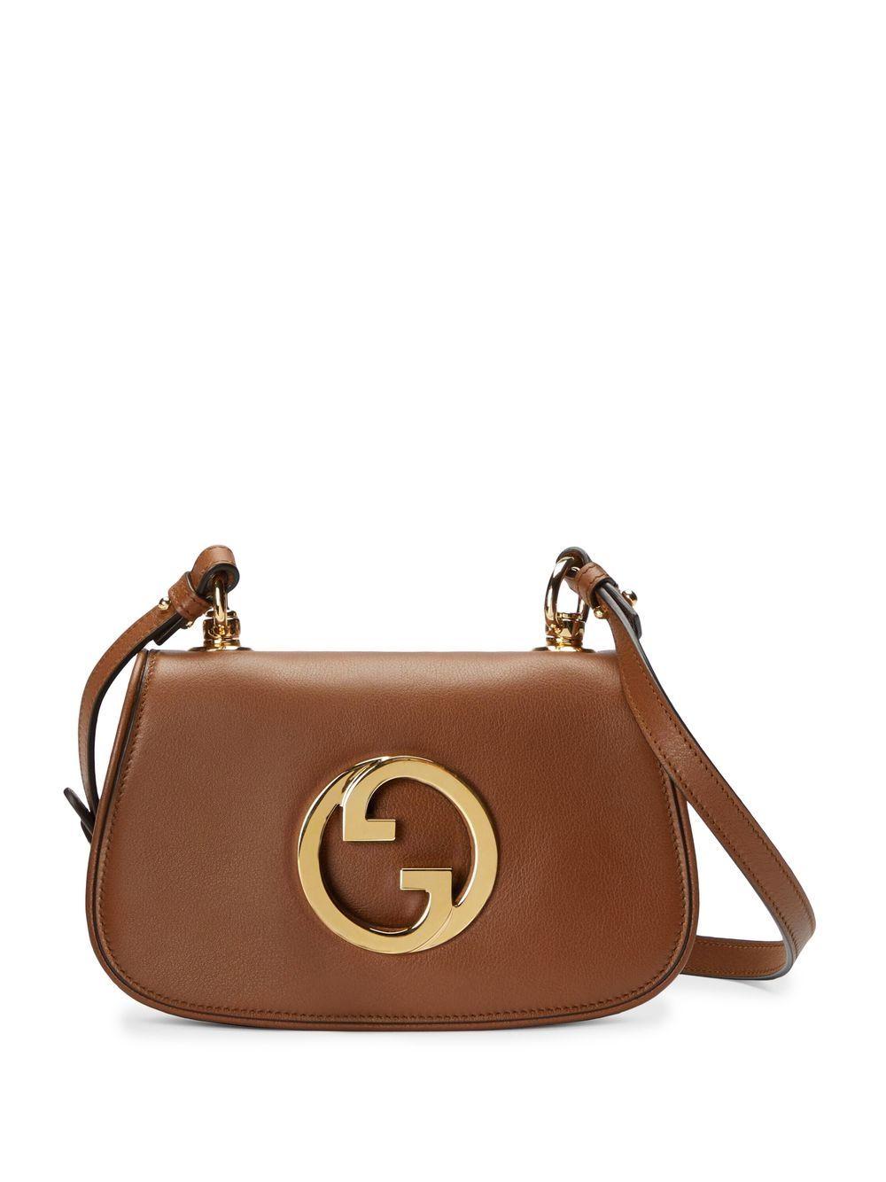 GUCCI Mini Blondie Leather Shoulder Bag in Red for Women SS23