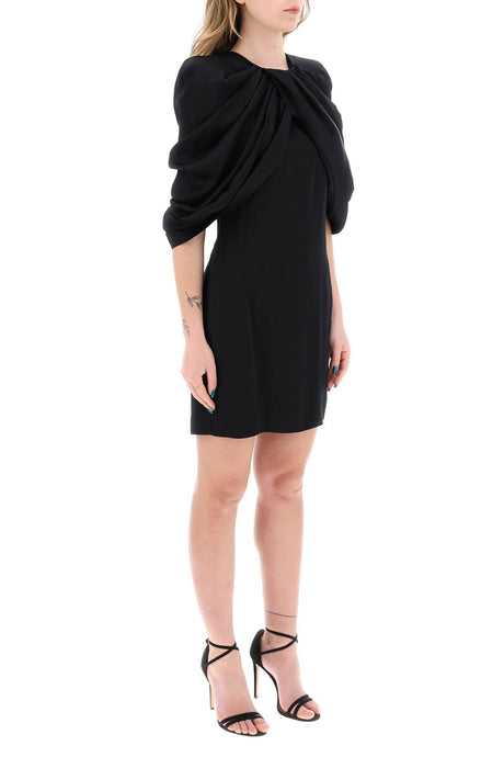 Black Mini Dress with Petal Sleeves by Stella McCartney