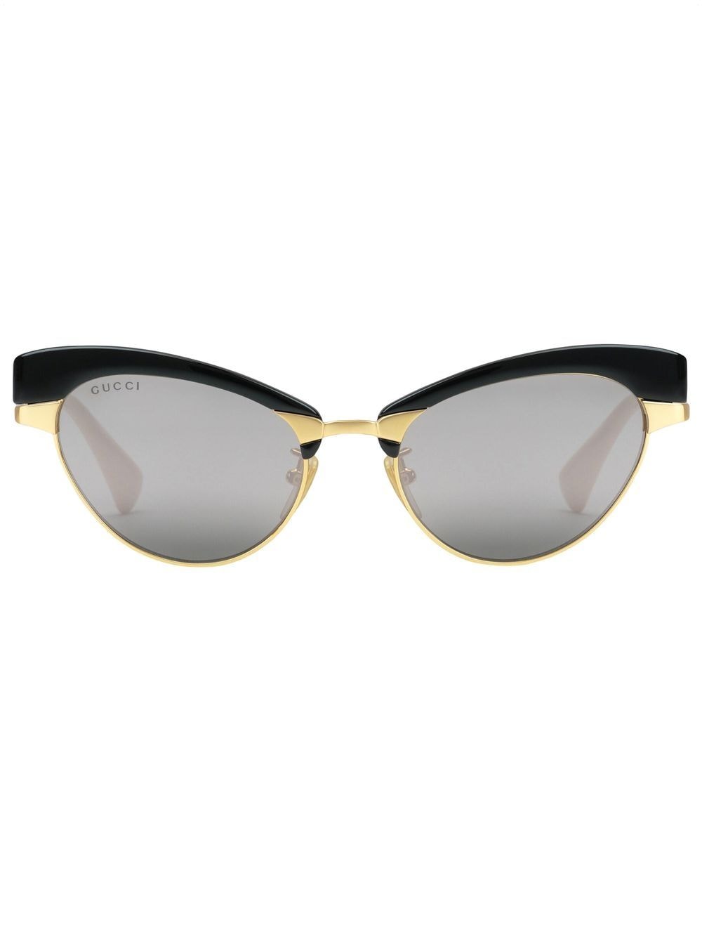 GUCCI Gold and Silver Metal Sunglasses for Women - FW22 Collection