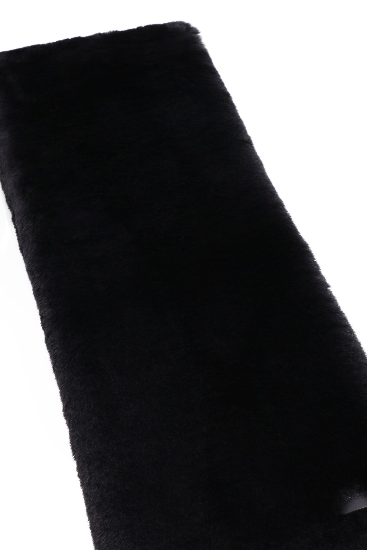 SAINT LAURENT Black Faux Fur Scarf for Women