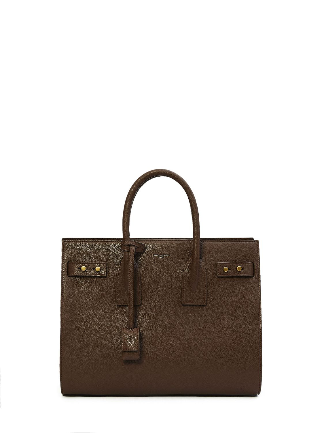 SAINT LAURENT Brown Calf Leather Tote Bag for Women - FW23 Collection