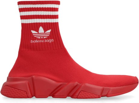 红色对比3条纹女式运动鞋 - SS23