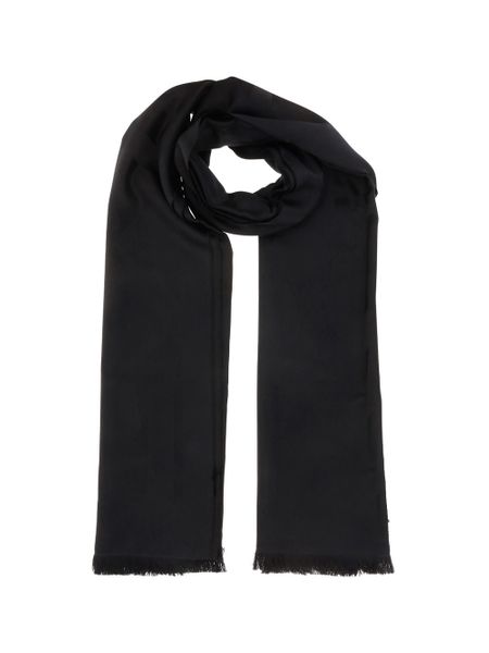SAINT LAURENT Stylish Black Wool Scarf for Women - SS24 Collection