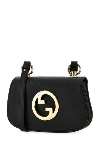 GUCCI Elegant Mini Leather Shoulder Handbag with Oversized Tassel, Black - FW23