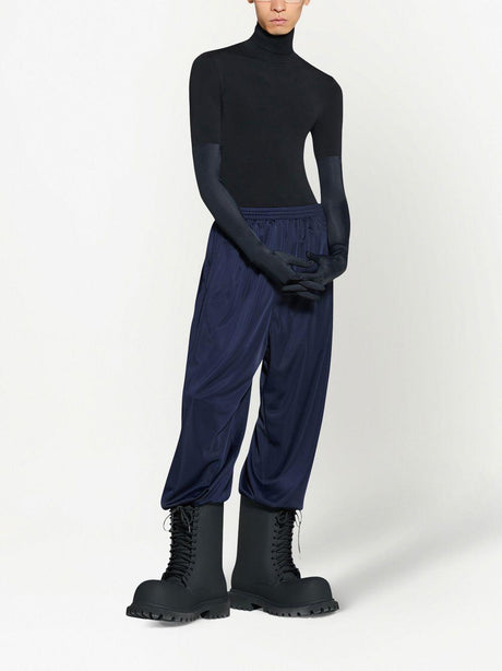 男士纯蓝色网衬内搭运动裤，巴黎世家首发2023年夏季系列