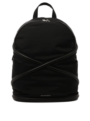 ALEXANDER MCQUEEN Black Nylon Harness Backpack for Men
