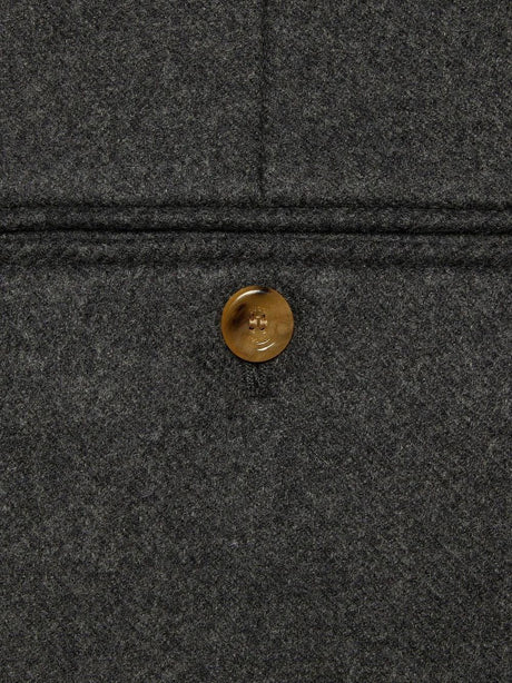 男士深灰色羊毛和羊绒裤子 - SS23系列