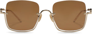GUCCI Square-Frame Sunglasses in Brown for Women (SS23)