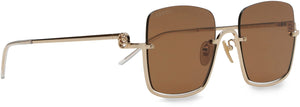 GUCCI Square-Frame Sunglasses in Brown for Women (SS23)