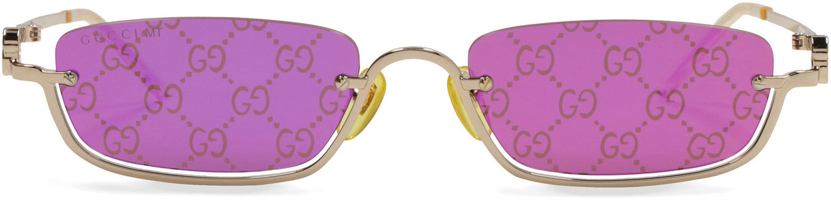 GUCCI Purple Rectangular Frame Sunglasses for Women - SS23 Collection