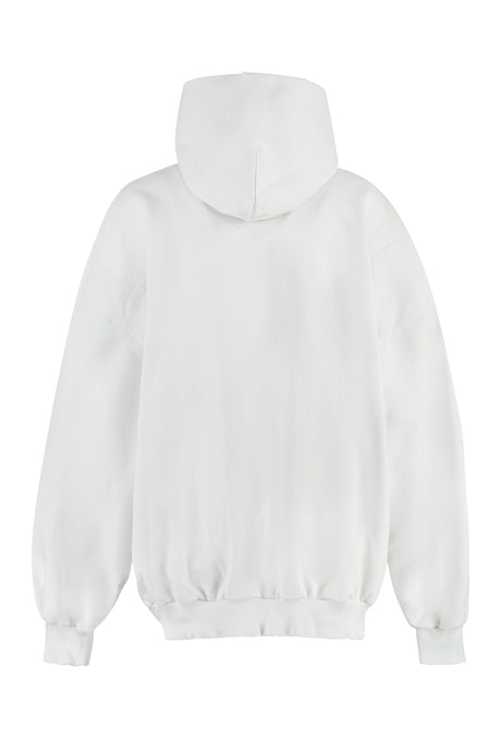 BALENCIAGA White Large Fit Hoodie for Men - FW23 Collection