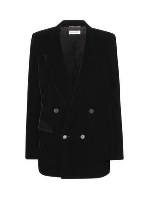 SAINT LAURENT Timeless Double-Breasted Leather Jacket for Women