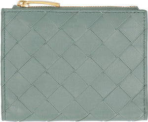 BOTTEGA VENETA Green Leather Bi-Fold Wallet - 2024 Collection