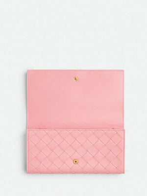 BOTTEGA VENETA Nappa Leather Wallet in Pink and Purple for Women, SS24 Collection