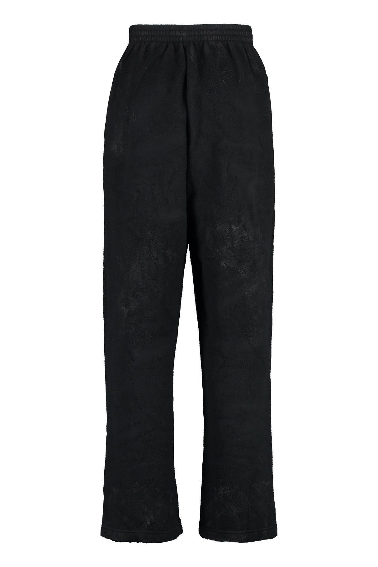 BALENCIAGA Men's Black Washed Wide Trousers for FW23