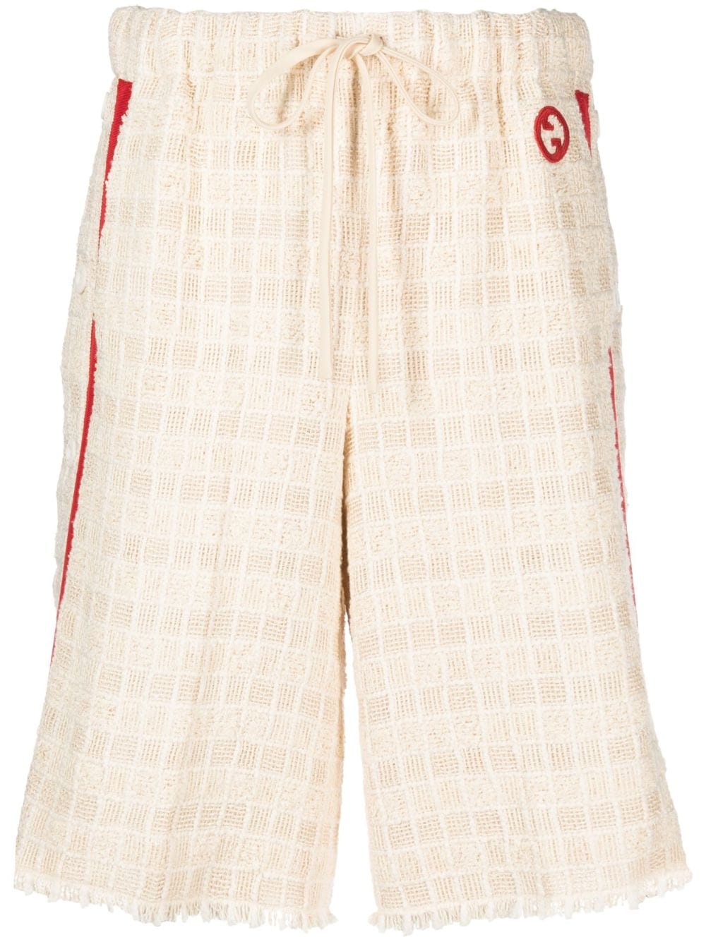 Elegant Ivory Cotton Bermuda Shorts from GUCCI for Women - FW23 Collection