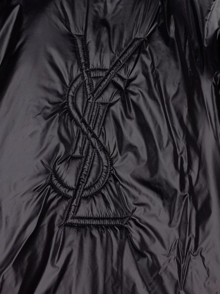 SAINT LAURENT Black Women's Nylon Windbreaker Jacket for FW23