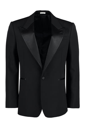 ALEXANDER MCQUEEN Men's Black Wool Tux Jacket for FW23