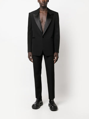 ALEXANDER MCQUEEN Classic Single-Breasted Wool Jacket for Men - FW23 Collection