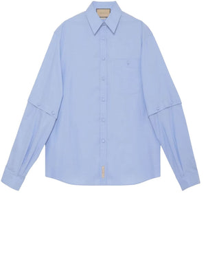 女式蓝色牛津纺衬衫 - SS24系列