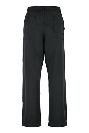 STONE ISLAND Men's Black Technical Fabric Pants - Adjustable Waist, Multiple Pockets, 93% Polyamide, 100% Polyamide, 7% Elastane