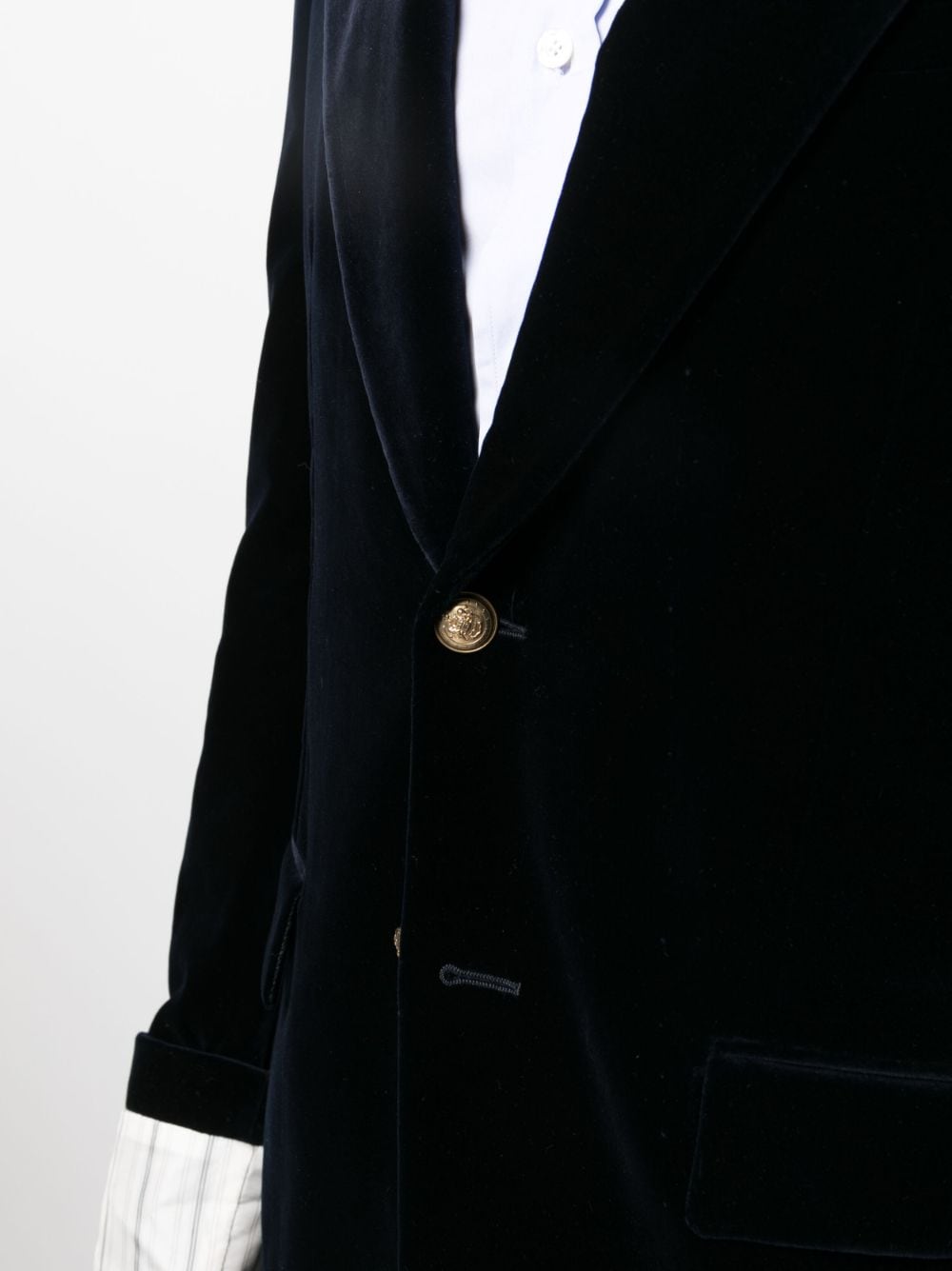GUCCI Navy Blue Detachable-Sleeved Single-Breasted Jacket for Men in FW23