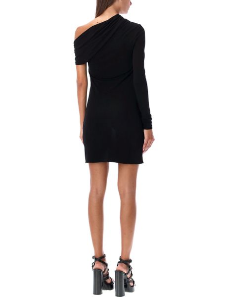 SAINT LAURENT Black Viscose Mini Dress for Women - FW23 Collection
