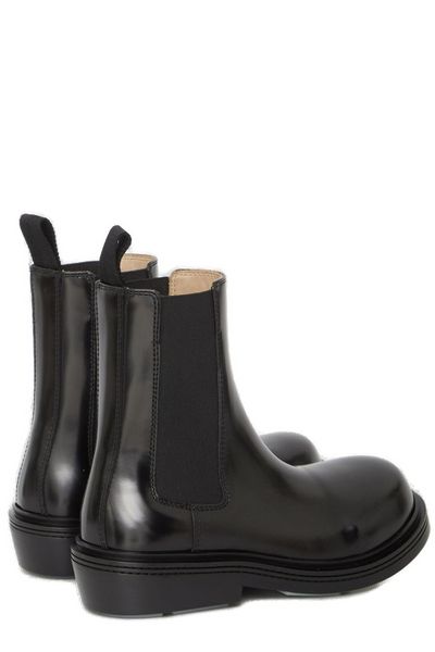 BOTTEGA VENETA Sleek Black Leather Chelsea Boots for Women
