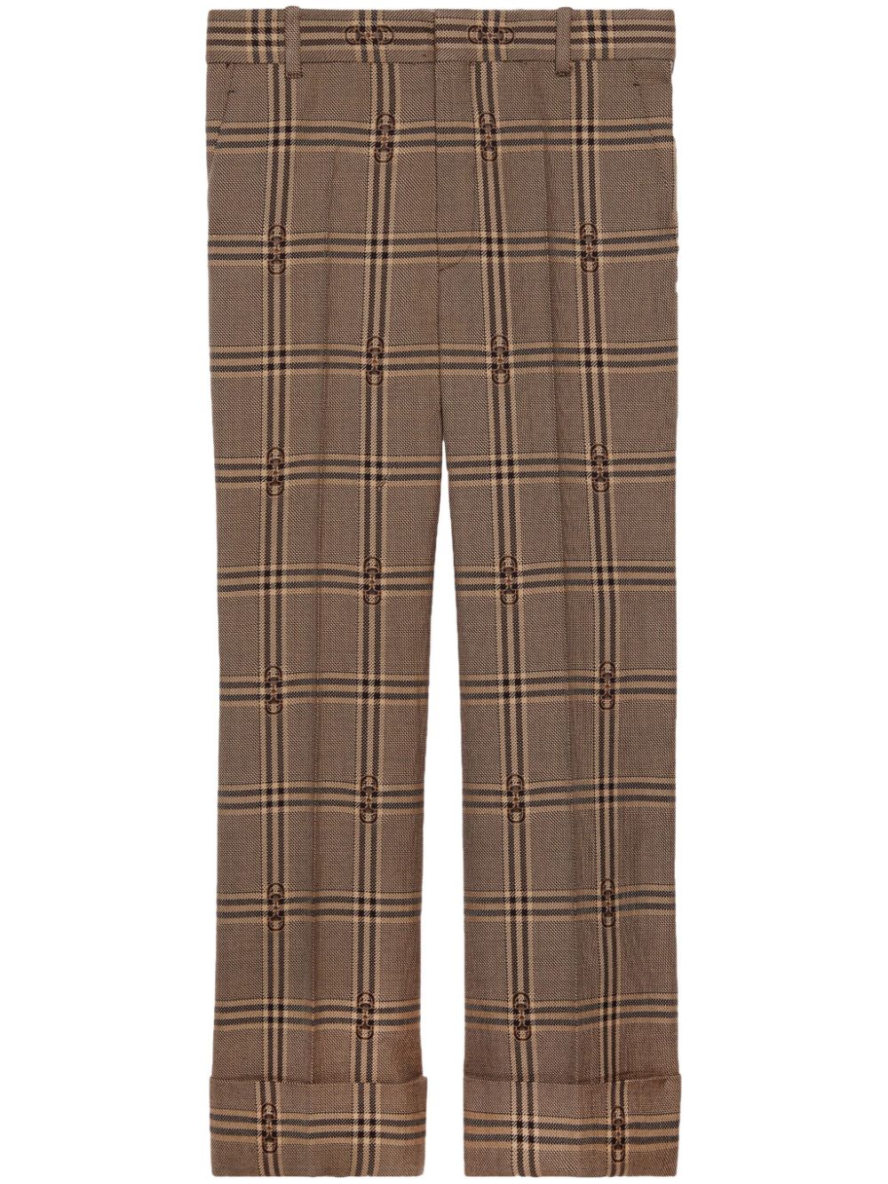 GUCCI Women's Wool Pants in Nude & Neutrals for SS24