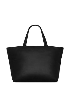 SAINT LAURENT Black Quilted Leather Tote Bag for Men from the FW23 Collection