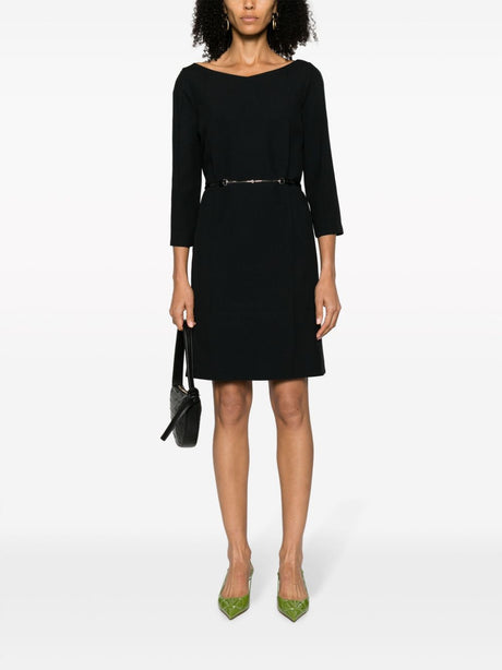GUCCI Sleek Black Horsebit Belted Dress for Women from FW23 Collection