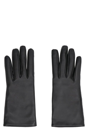 SAINT LAURENT Classic Black Leather Gloves for Women
