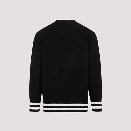 ALEXANDER MCQUEEN Luxurious Black Wool Sweater for Men (FW23)