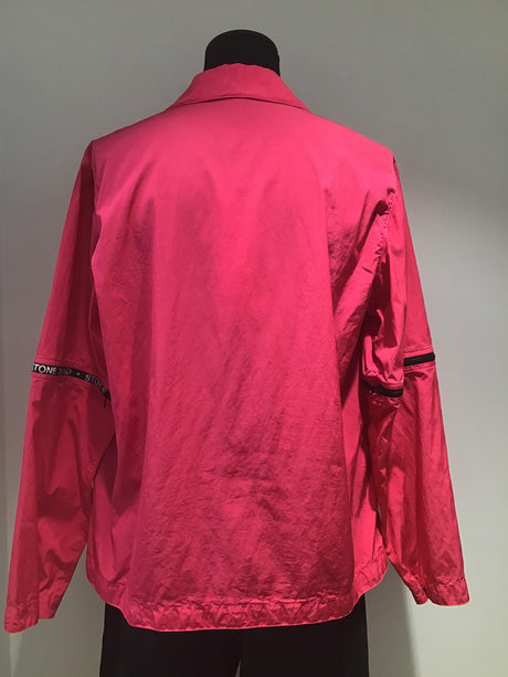 STONE ISLAND Fuchsia Detachable-Sleeves Overshirt for Men | SS22 Season